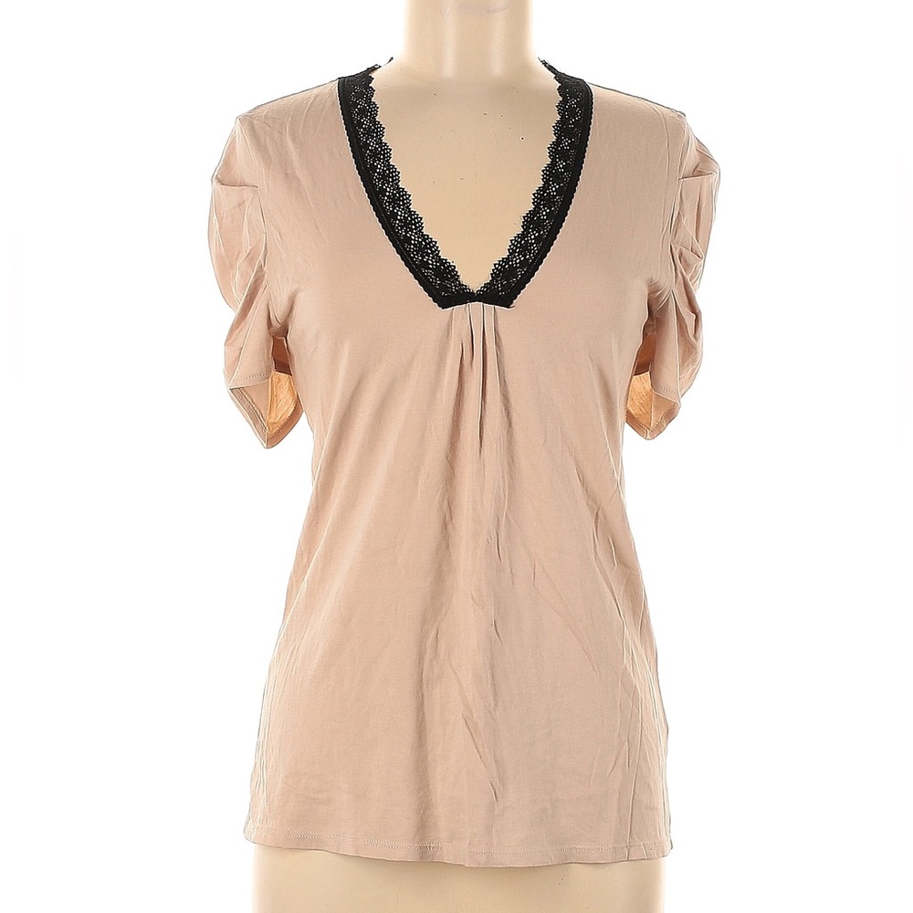 Y2K GAP ruched sleeve lace neckline tee shirt